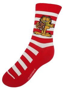 Garfield mints zokni Mici bannnal (piros-fehr)